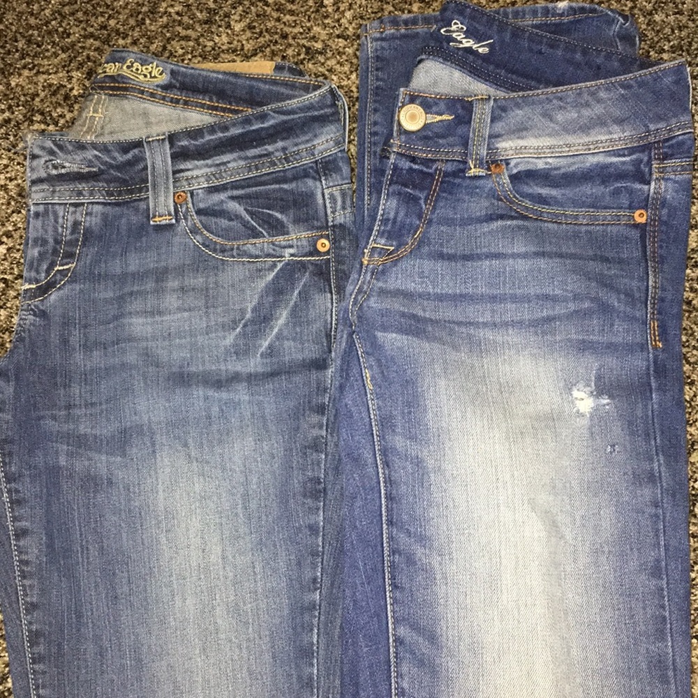 2 pairs of AE boot cut jeans!